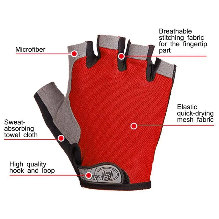 Summer Men Women Fitness Gloves Gym Weight Lifting Cycling Yoga Training Thin Breathable Antiskid Half Finger Gloves, Size:M(Gray)