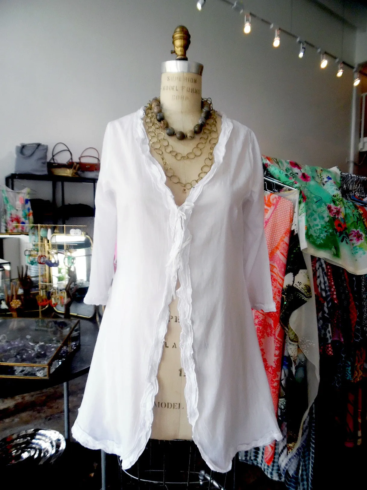 The Lala Beach Cover Up White