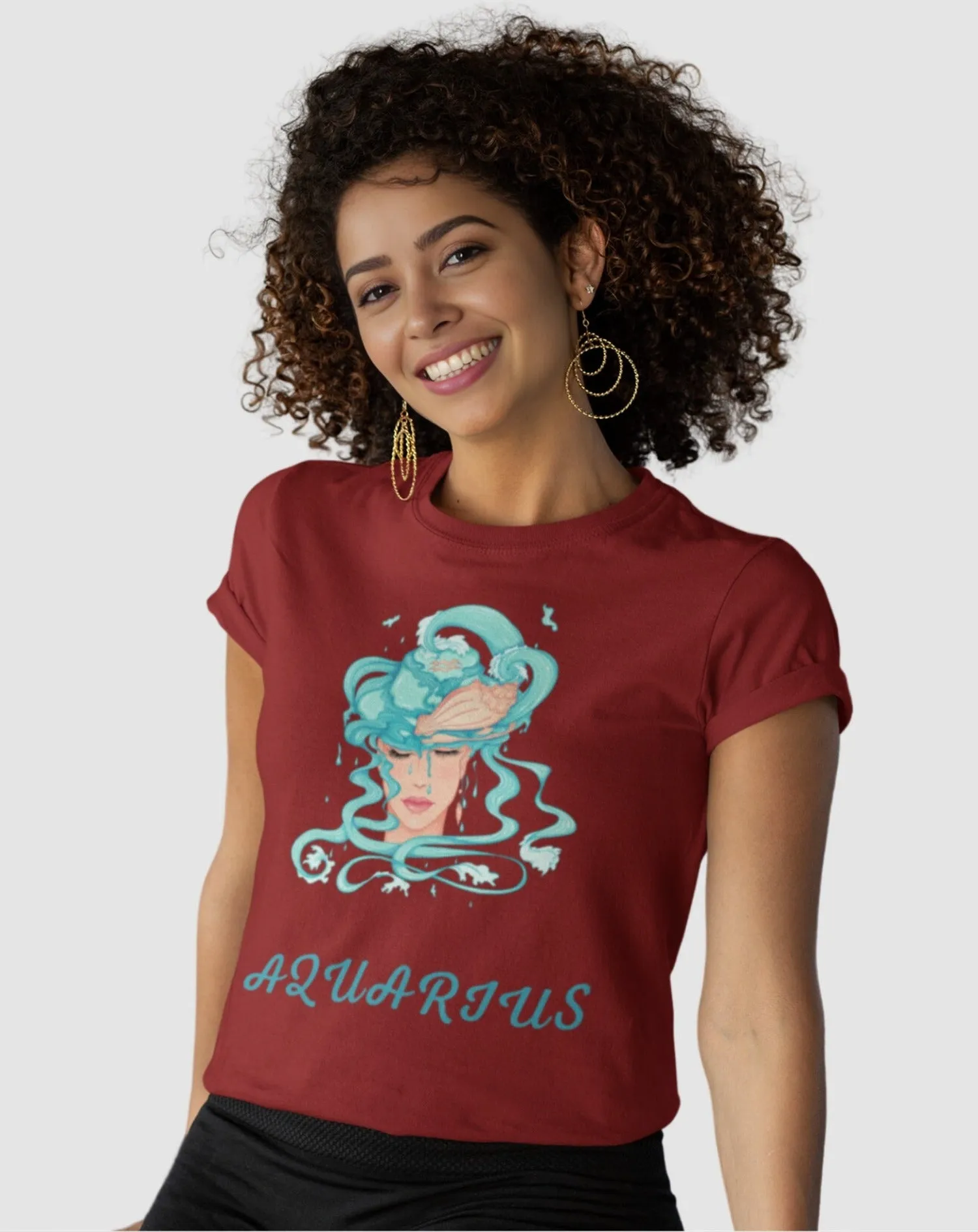 Trendy Women's Stellar Aquarius Crop Top