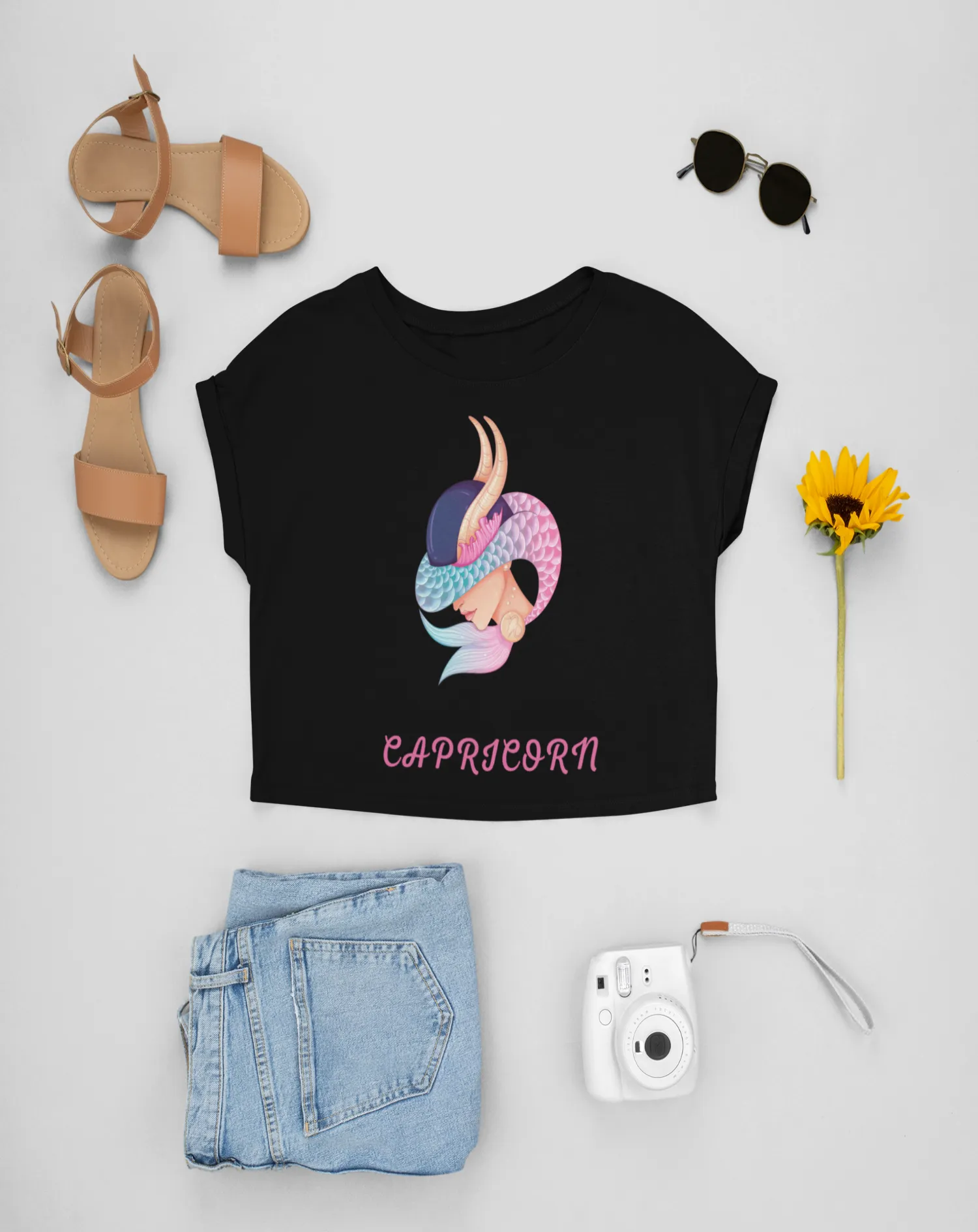 Trendy Women's Stellar Capricorn Crop Top