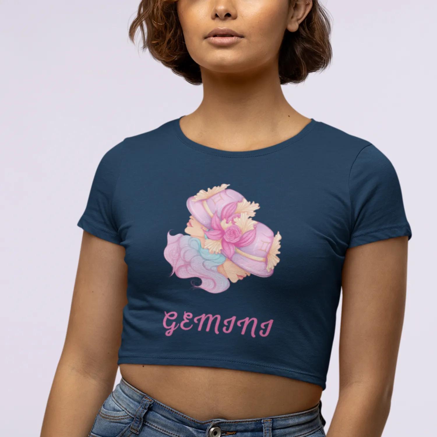 Trendy Women's Stellar Gemini Crop Top