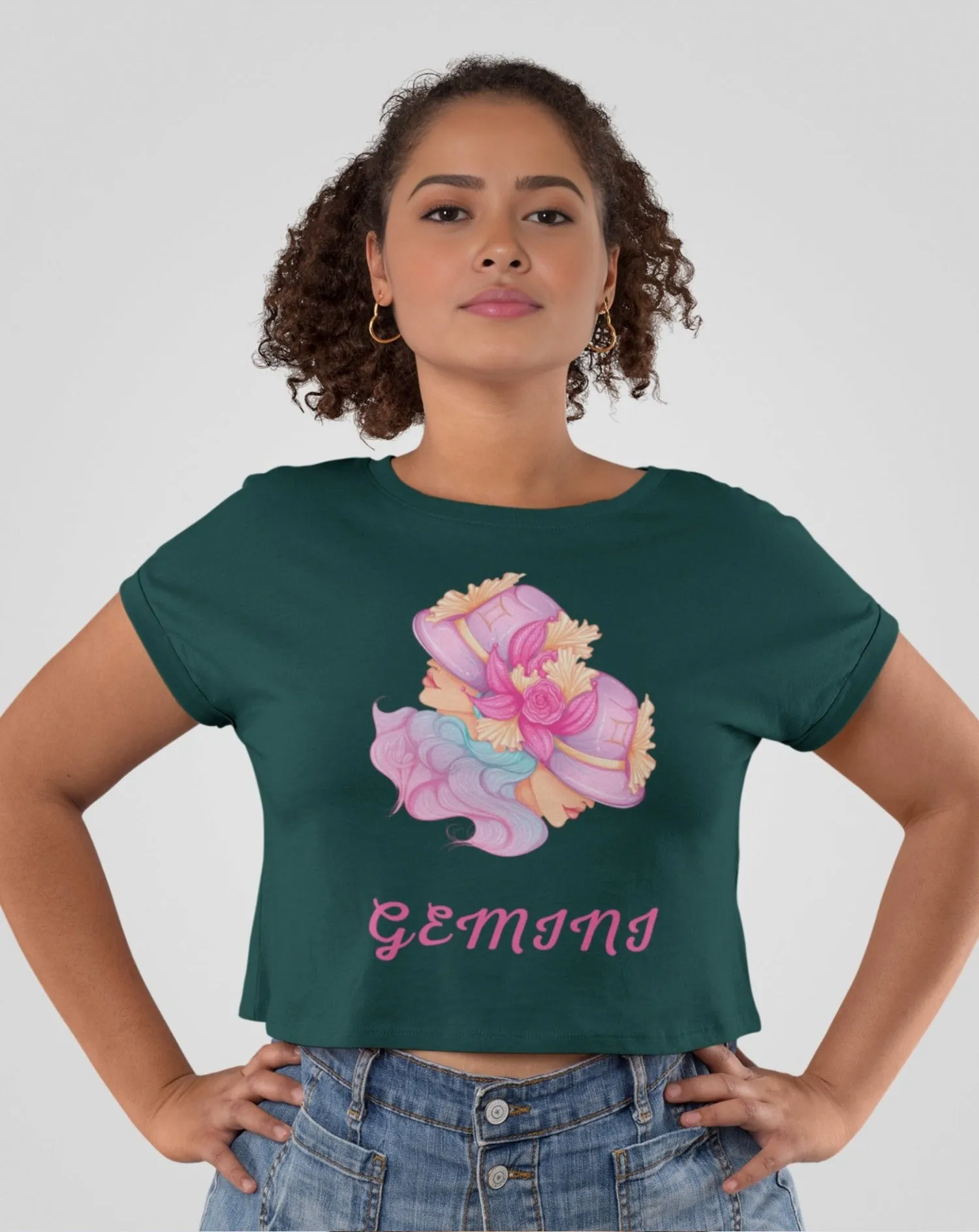 Trendy Women's Stellar Gemini Crop Top