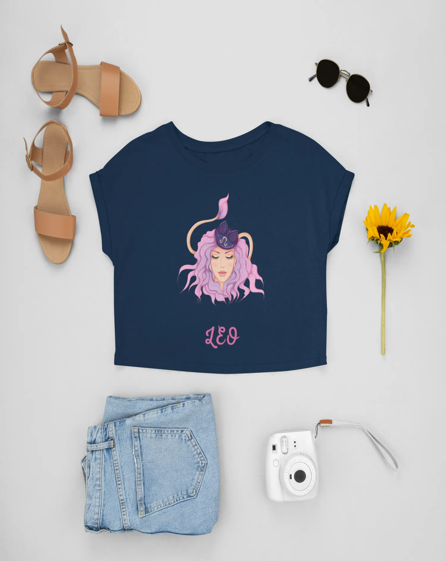 Trendy Women's Stellar Leo Crop Top