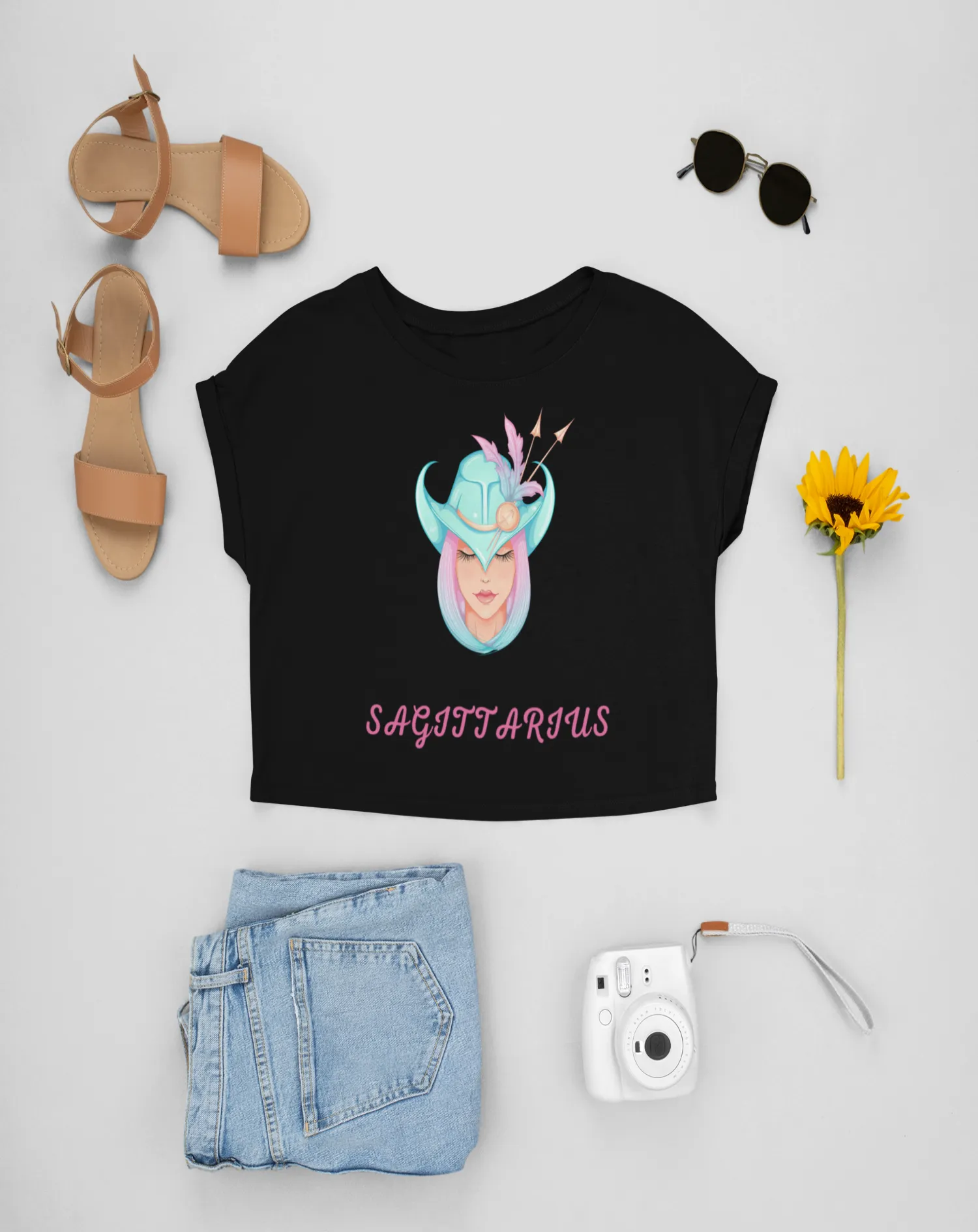 Trendy Women's Stellar Sagittarius Crop Top
