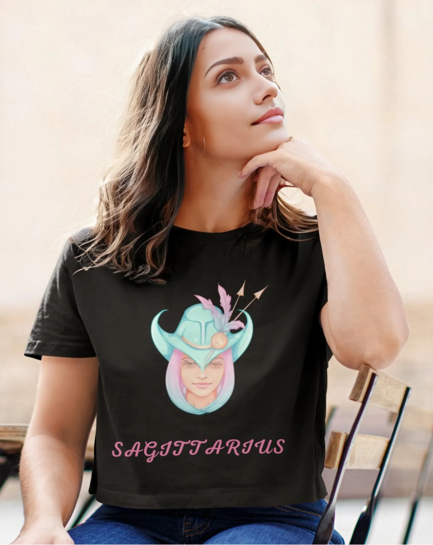 Trendy Women's Stellar Sagittarius Crop Top