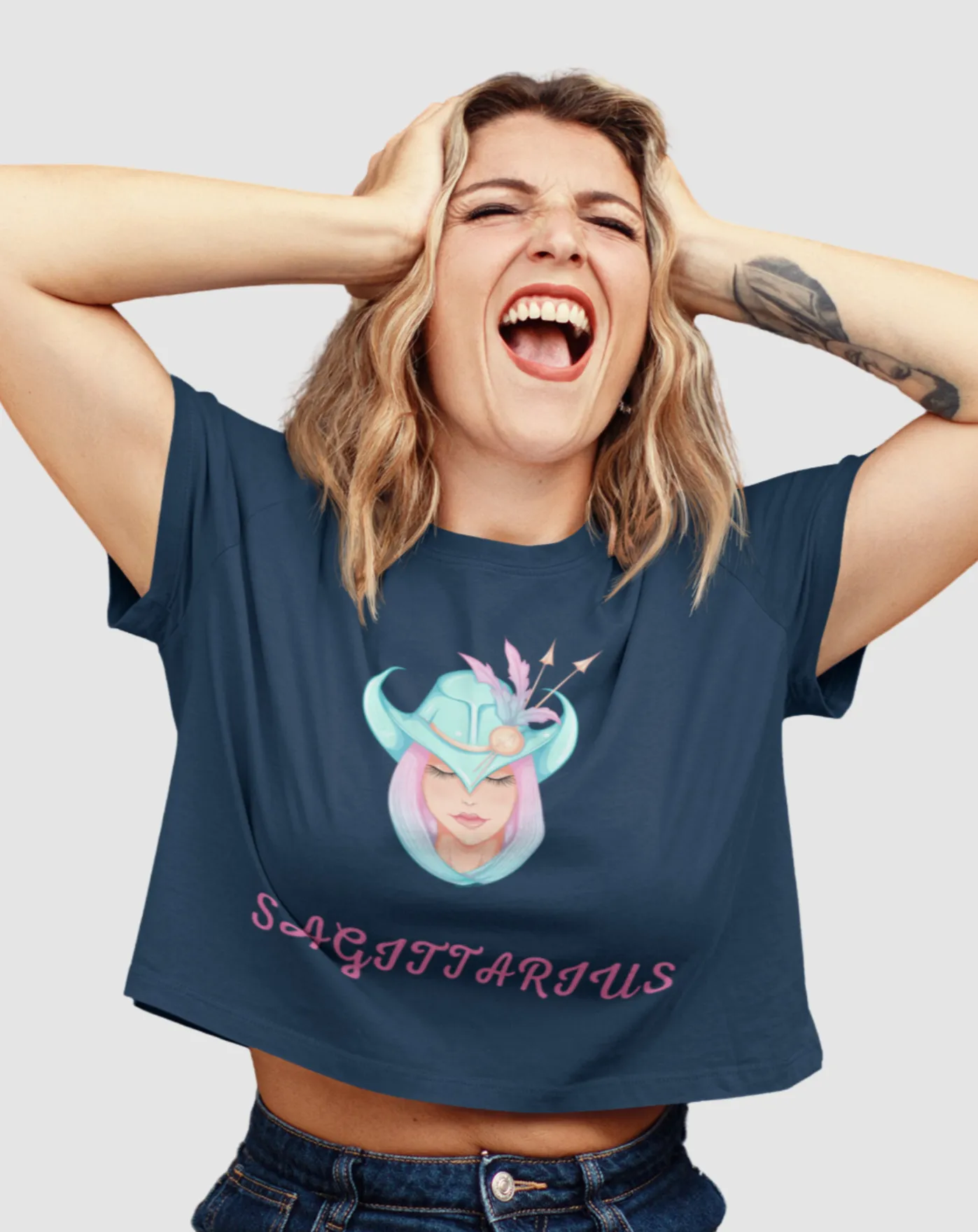 Trendy Women's Stellar Sagittarius Crop Top