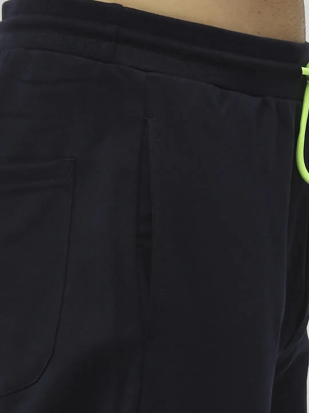 Underjeans By Spykar Men Premium Navy Blue Cotton Joggers Trackpant