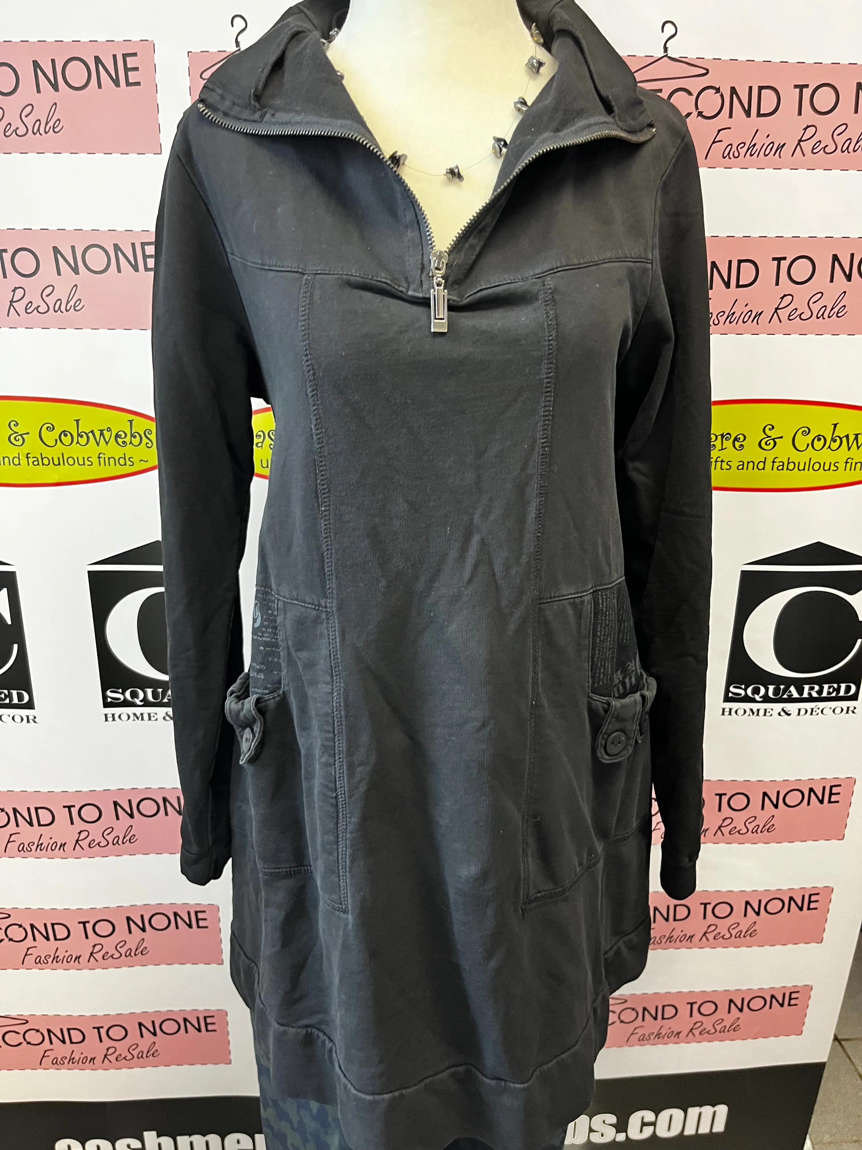 Unique Half Zip Tunic Sweater (Size M/L)