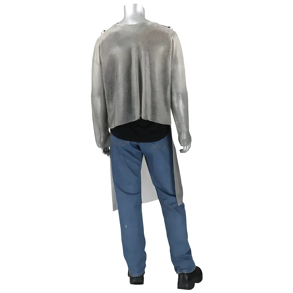 US Mesh USM-4352L-XXL Stainless Steel Mesh Tunic with Extended Apron Front with Belly Guard