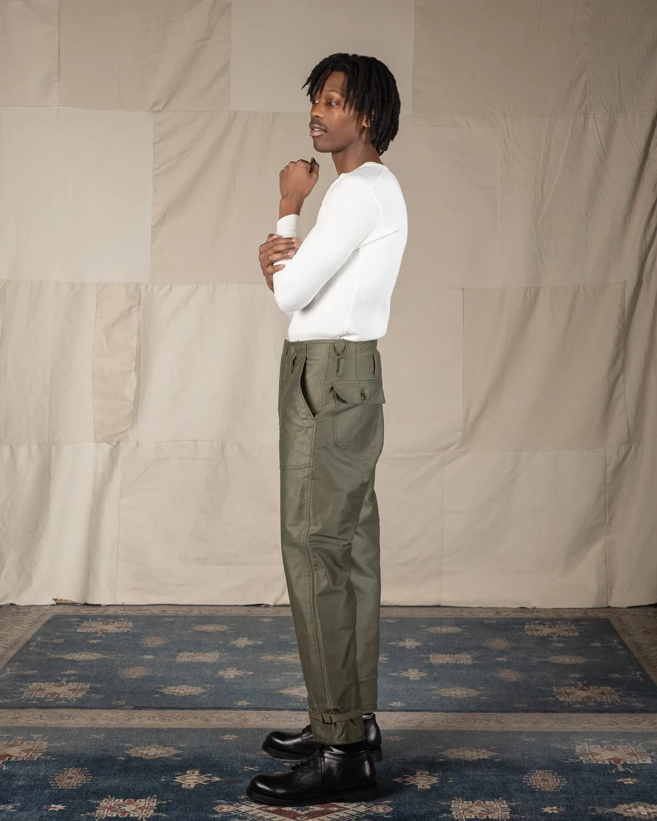 U.S.N. A-2 Deck Trousers - Olive