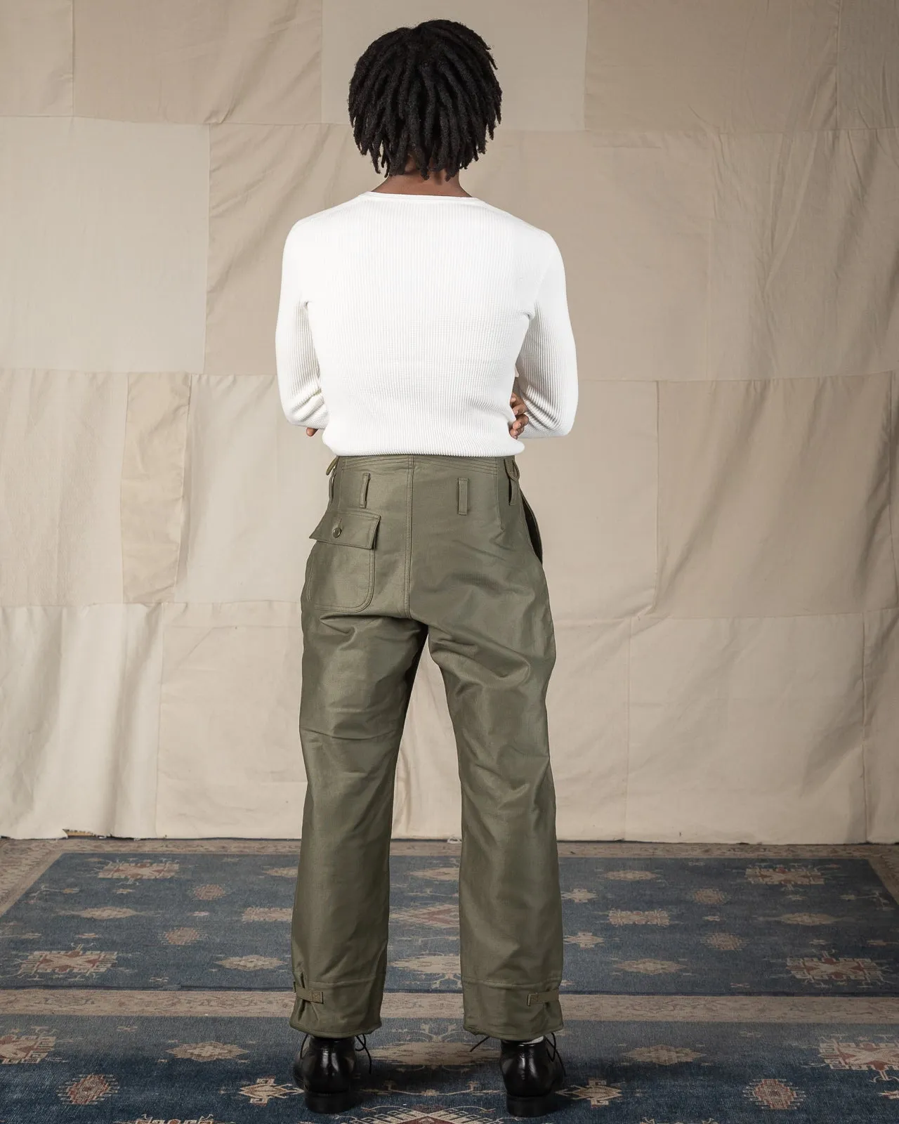 U.S.N. A-2 Deck Trousers - Olive