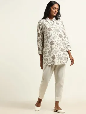 Utsa Brown Printed Tunic