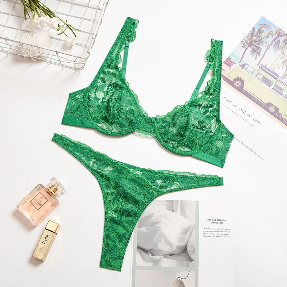 VenusFox Lynmiss Sexy Lingerie Set Women Underwear Lace Sensual Lingerie Erotic Bra Panties Suit Female Sex Flower Rose Underwear Suit