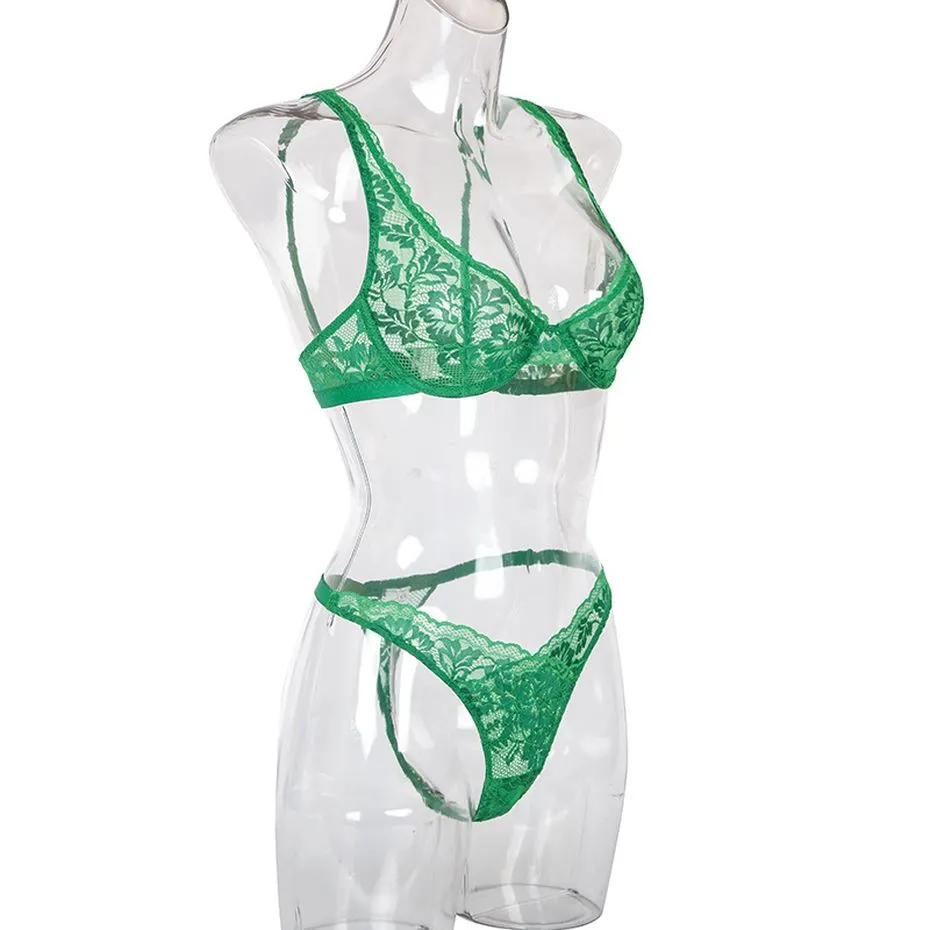 VenusFox Lynmiss Sexy Lingerie Set Women Underwear Lace Sensual Lingerie Erotic Bra Panties Suit Female Sex Flower Rose Underwear Suit