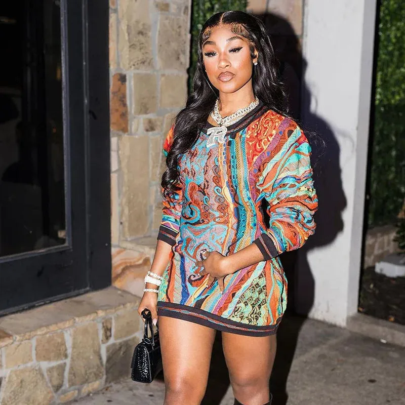 Vibrant Chroma Charm Mini Dress