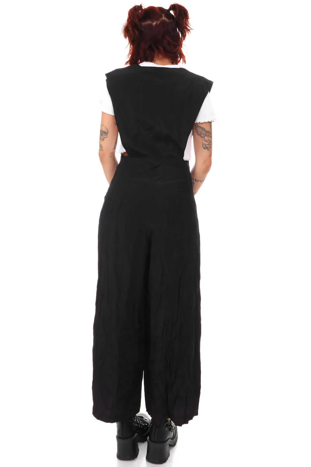 Vintage 70's Knapp Black Jumpsuit - S