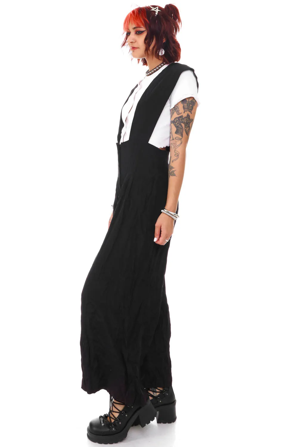 Vintage 70's Knapp Black Jumpsuit - S