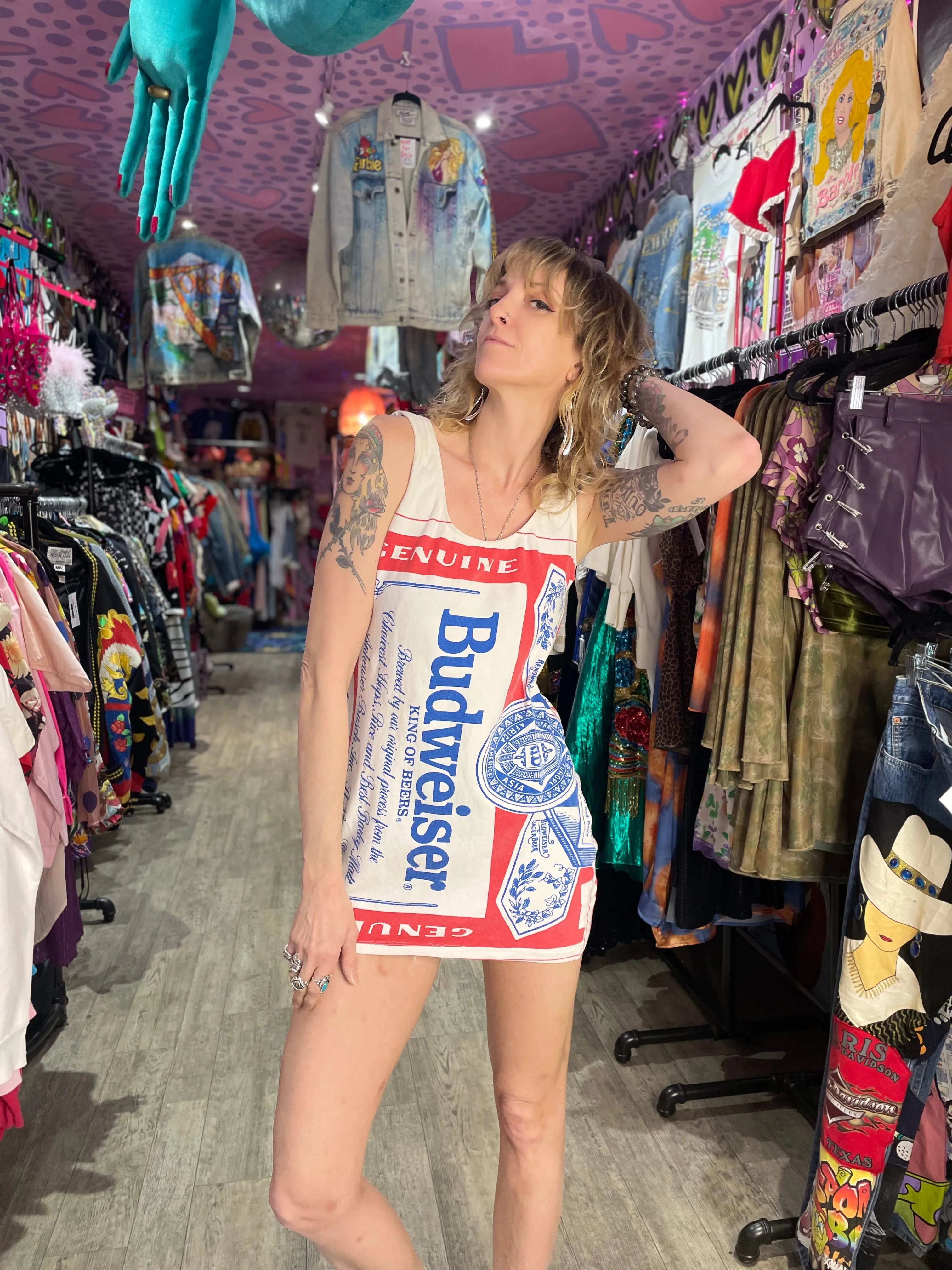 Vintage 80’s Stretch Beer minidress