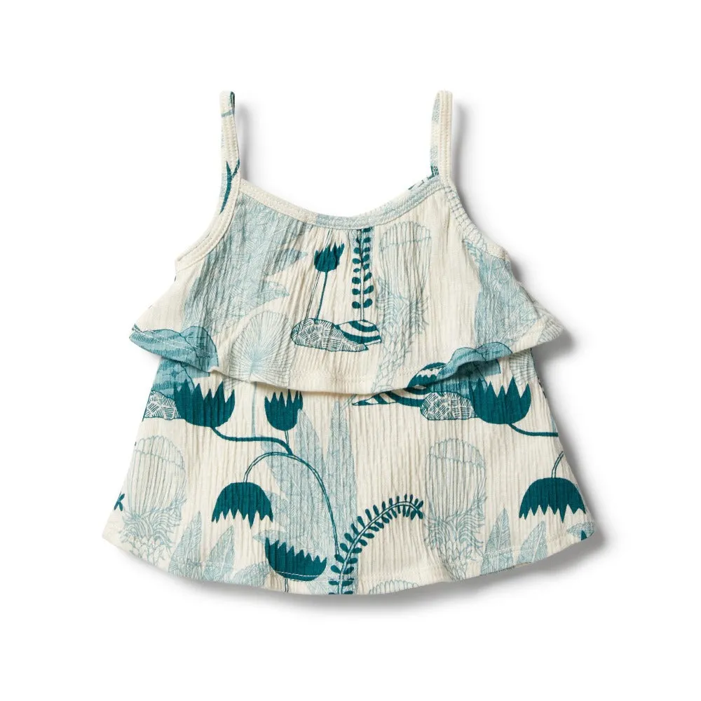 Wilson and Frenchy Crinkle Ruffle Tank Top Wonderful