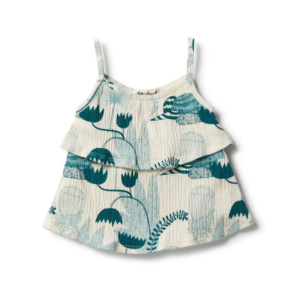 Wilson and Frenchy Crinkle Ruffle Tank Top Wonderful