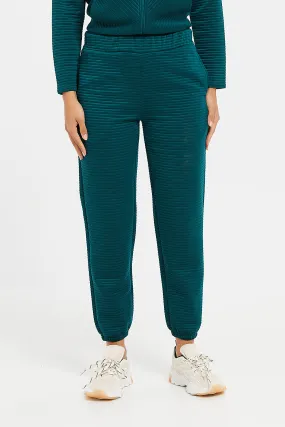 Women Green Plain Joggers