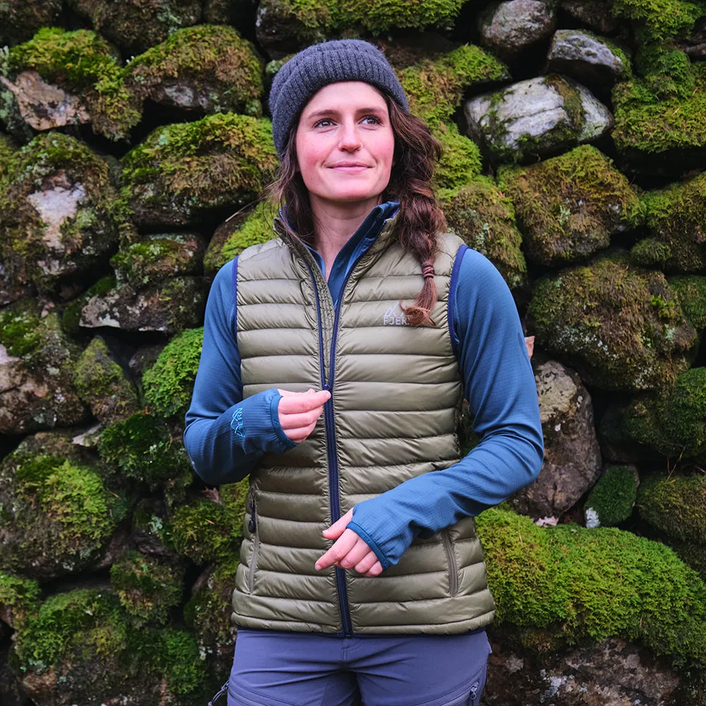 Womens Aktiv Down Gilet (Olive/Navy)