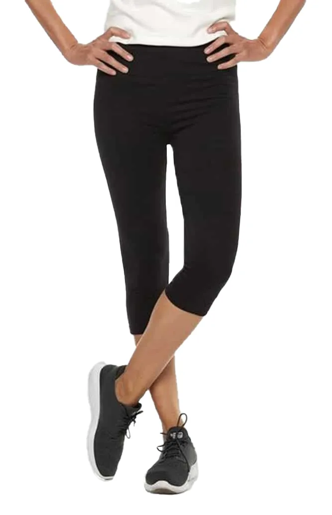 Women's Capri Leggings For Comfort and Style - Black