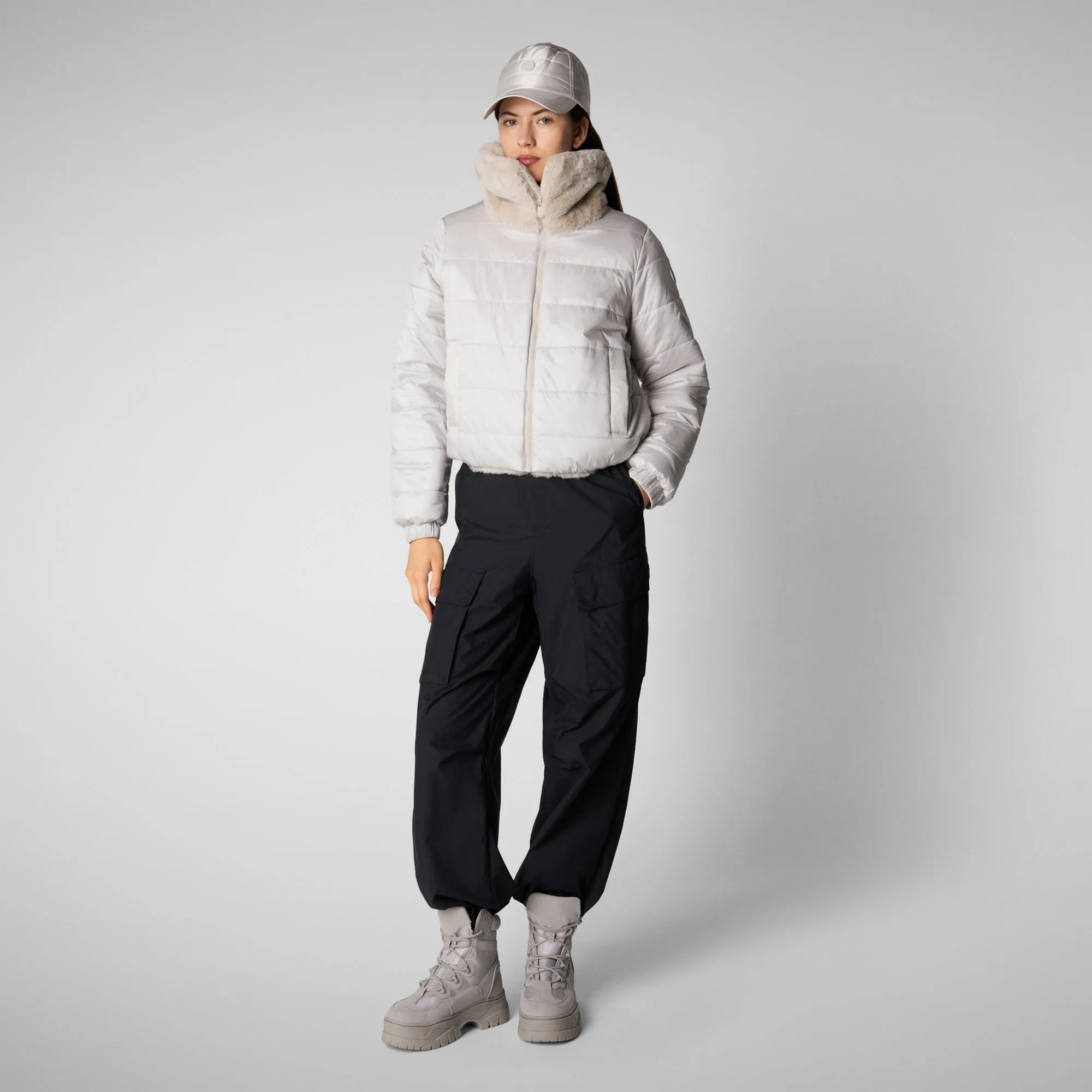 Women's jacket jeon in fog grey