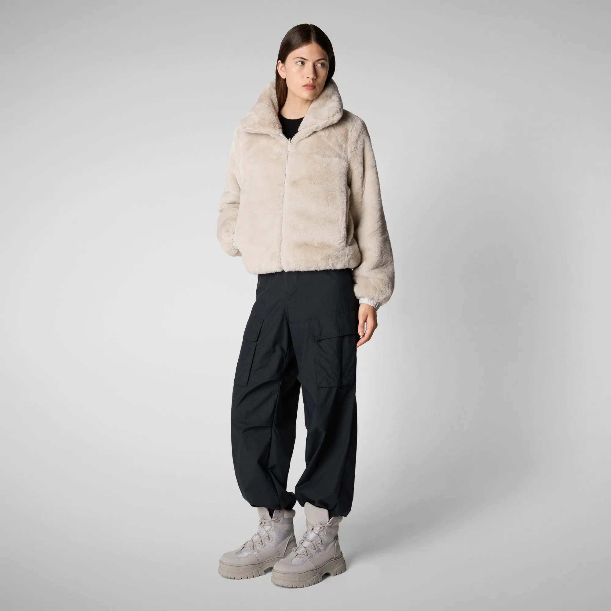 Women's jacket jeon in fog grey