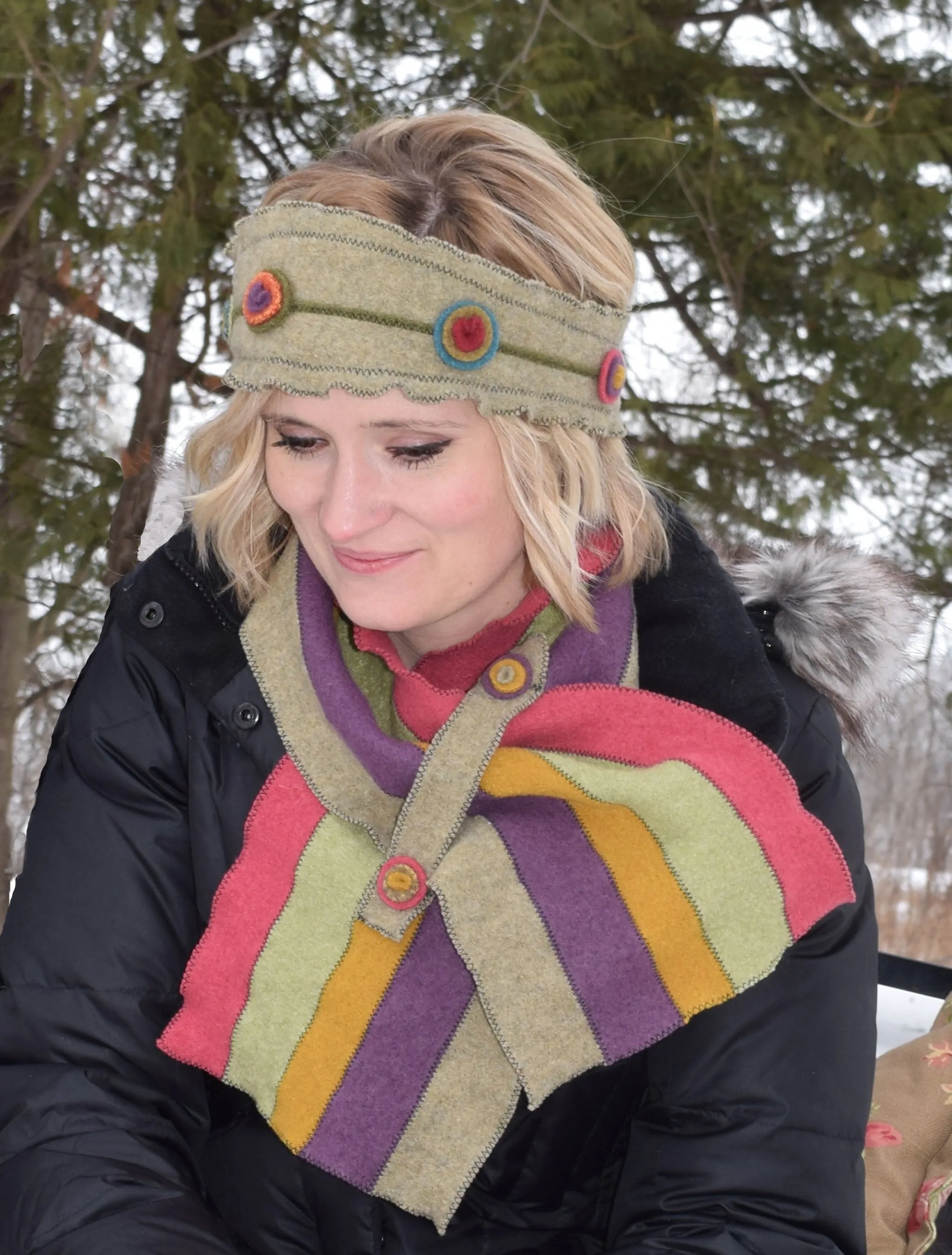 WR030 Oat Stripe Wrap/Scarf
