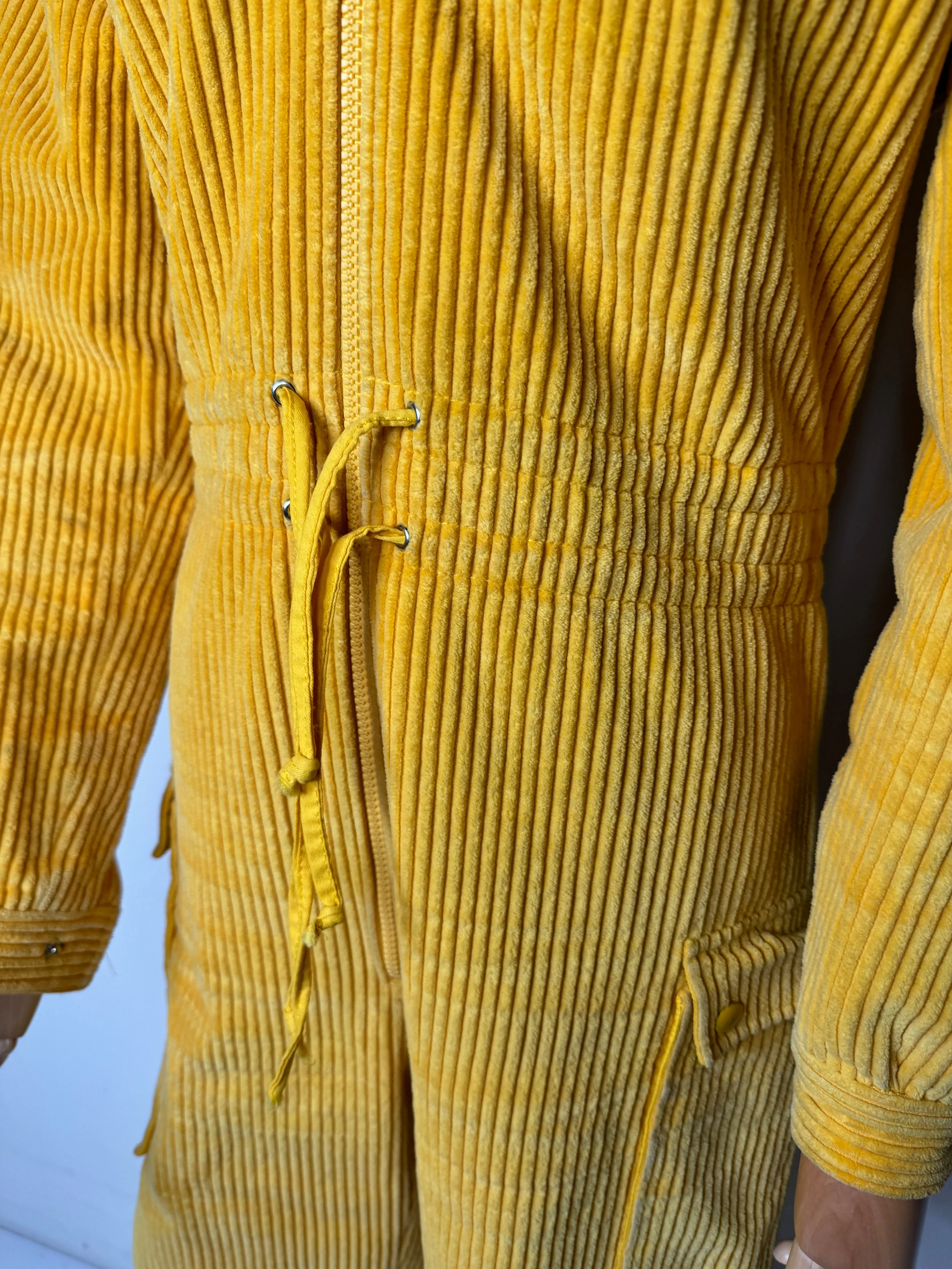Yellow Corduroy Jumpsuit 1980s