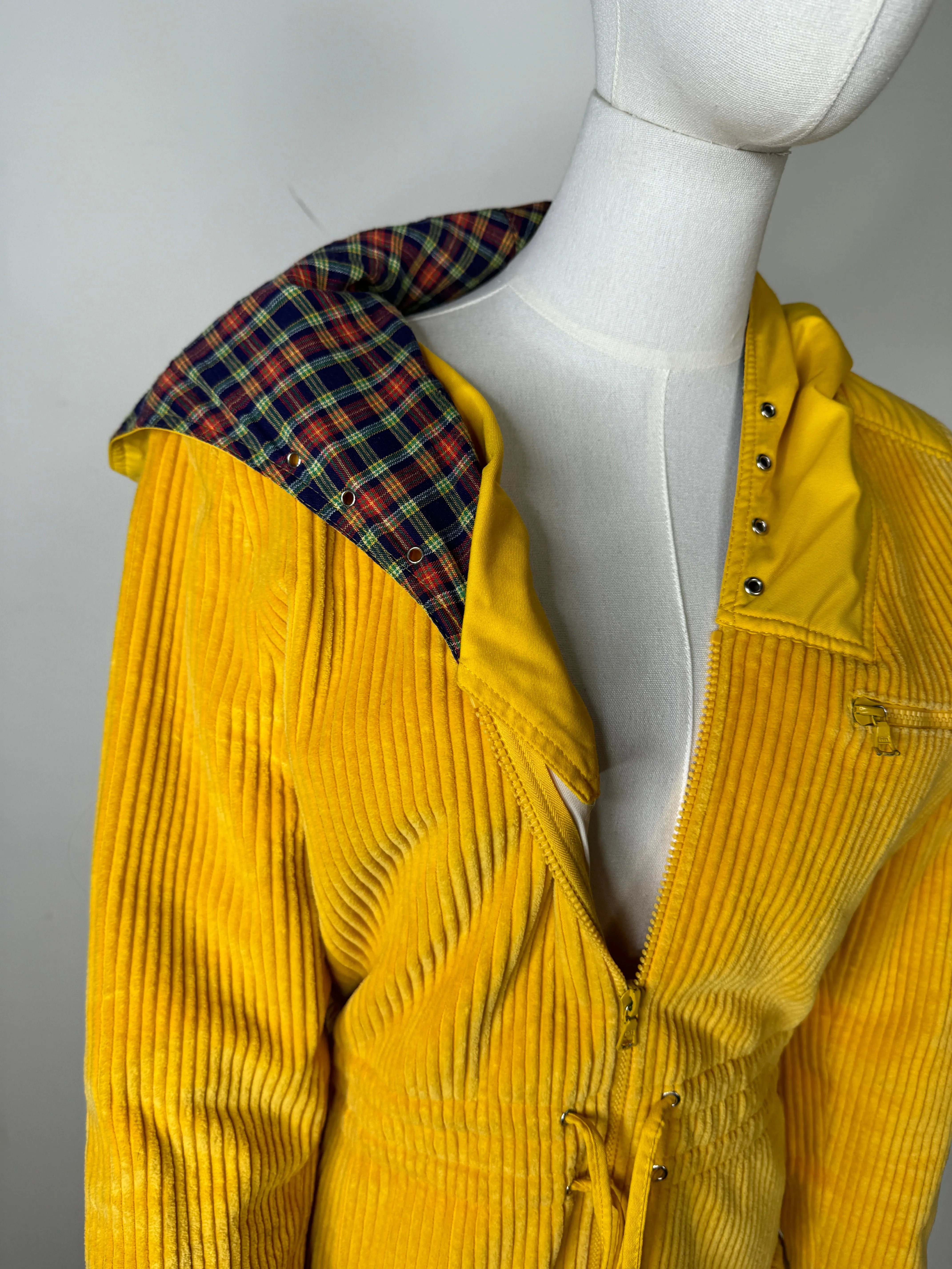 Yellow Corduroy Jumpsuit 1980s