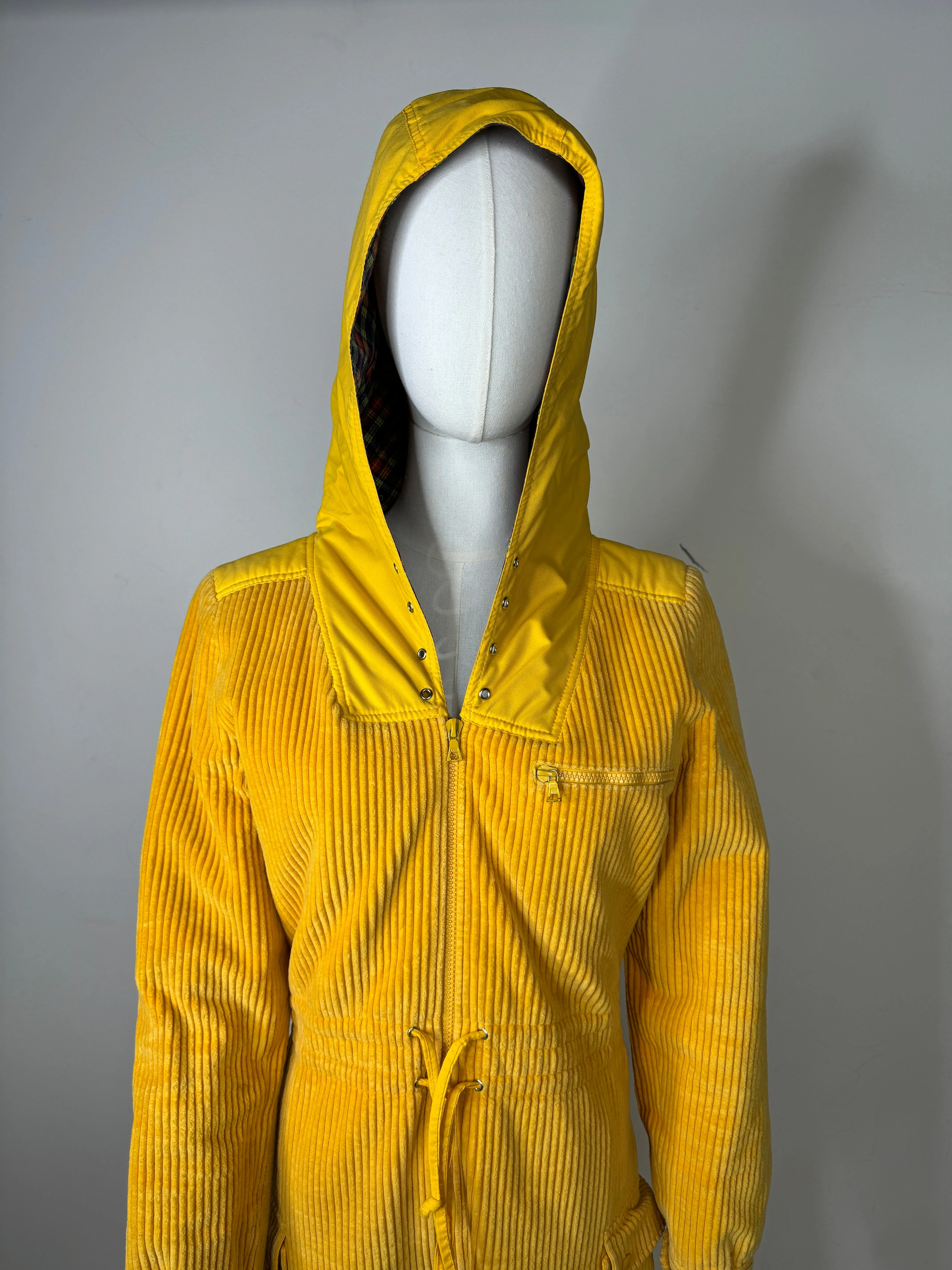 Yellow Corduroy Jumpsuit 1980s