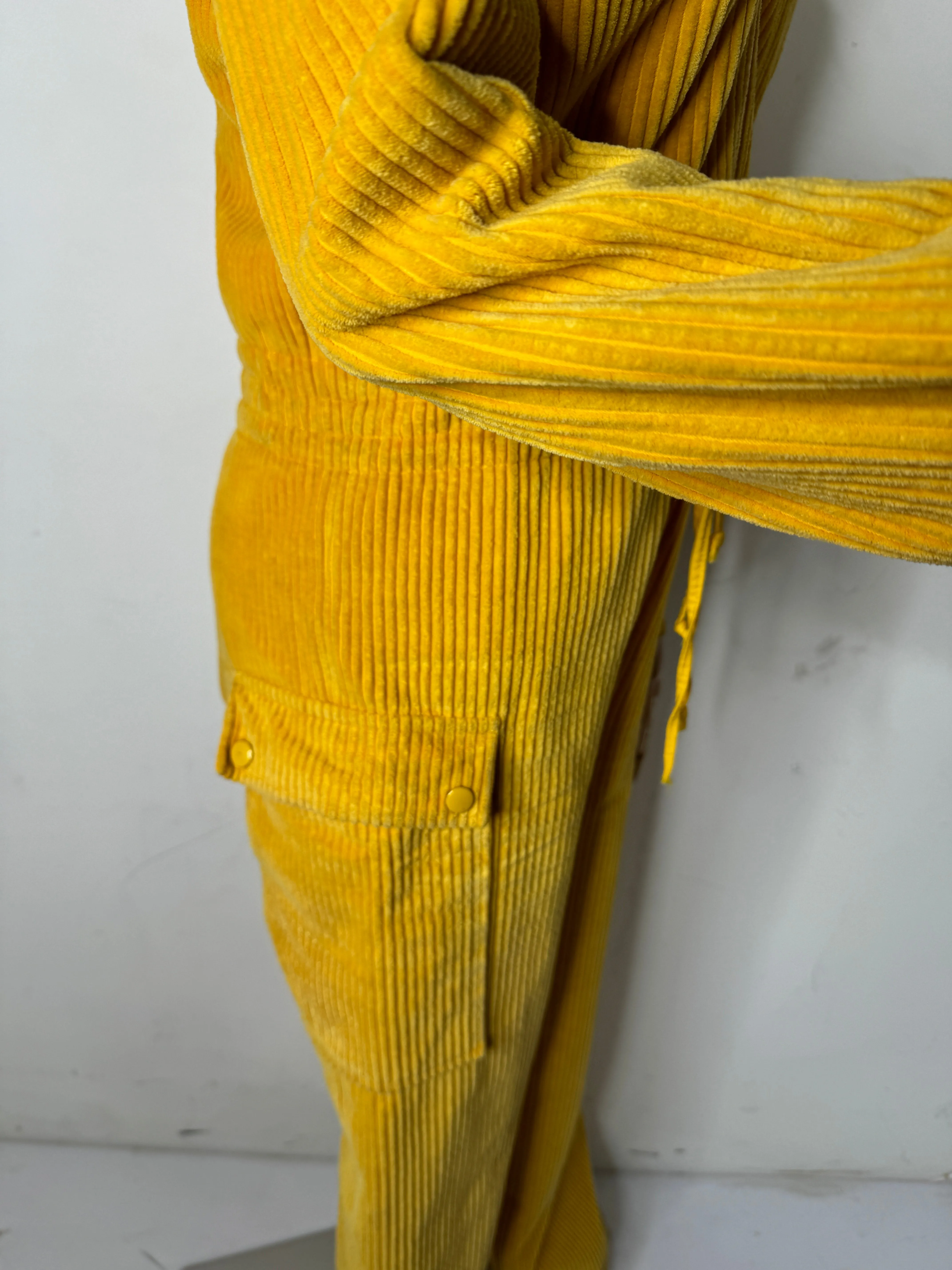 Yellow Corduroy Jumpsuit 1980s
