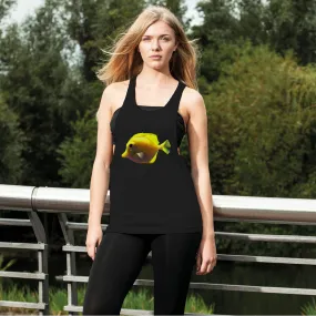 Yellow Fish Women's Loose Racerback Tank Top