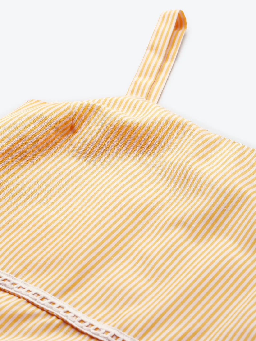 Yellow Stripes Strappy Maxi Dress
