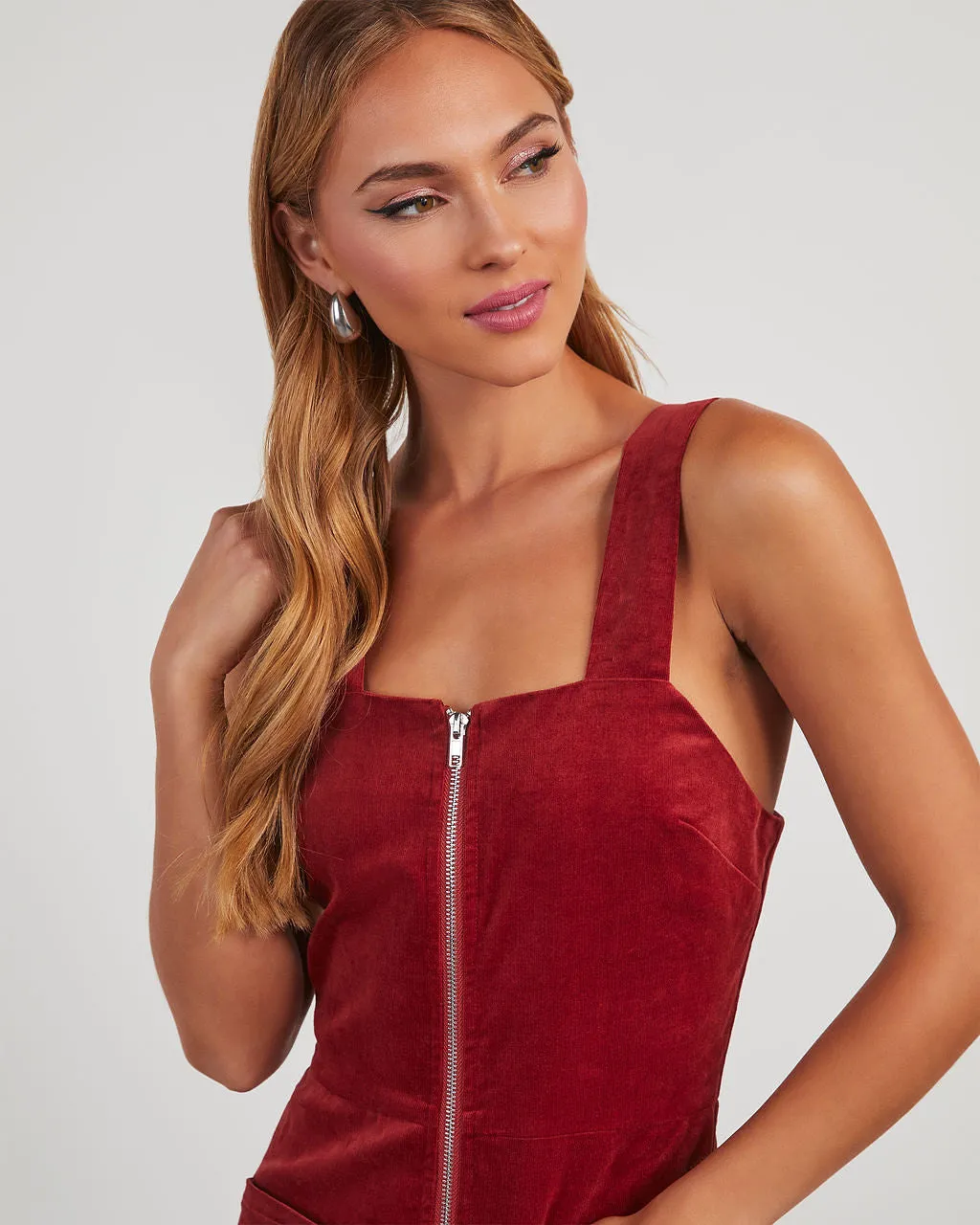 Zachary Corduroy Sleeveless Jumpsuit