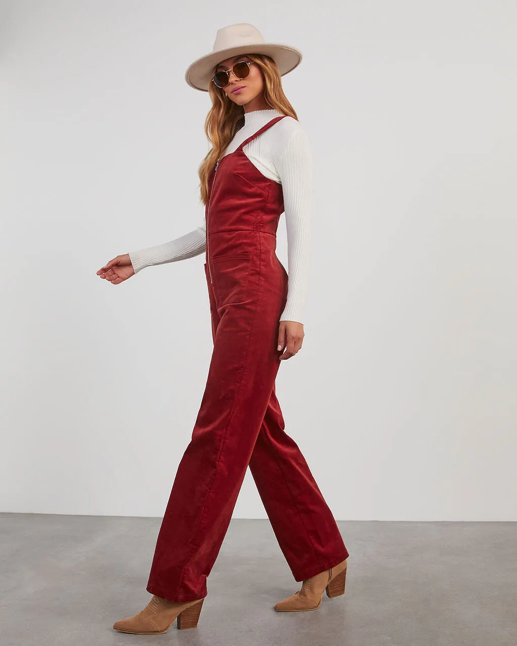 Zachary Corduroy Sleeveless Jumpsuit