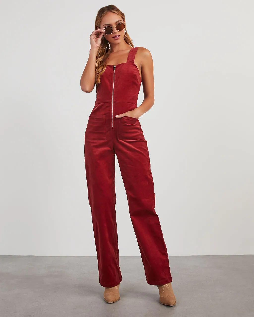 Zachary Corduroy Sleeveless Jumpsuit