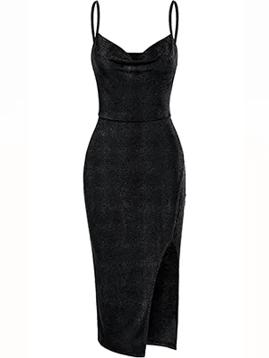 ZAFUL Women's Sparkling One-piece Wrap Club Homecoming Dresses