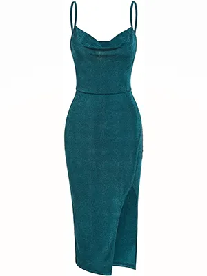 ZAFUL Women's Sparkling One-piece Wrap Club Homecoming Dresses
